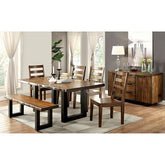 MADDISON Tobacco Oak/Black Bench Half Price Furniture