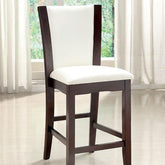 Manhattan III Dark Cherry/White Counter Ht. Chair, White (2/CTN) Half Price Furniture