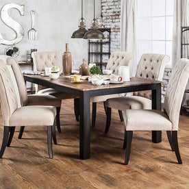 MARSHALL Rustic Oak Dining Table Half Price Furniture