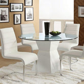 Mauna White Round Dining Table Half Price Furniture