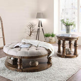 Mika Antique Oak Coffee Table w/ Cushion Top Half Price Furniture