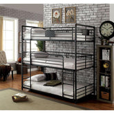 Olga I Antique Black Twin/Twin/Twin Bunk Bed Half Price Furniture