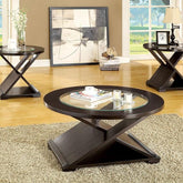 Orbe Espresso 3 Pc. Table Set Half Price Furniture