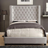 ROSABELLE Queen Bed, Ivory Half Price Furniture