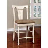 SABRINA Off White/Cherry Ctr.Ht. Chair, Cherry & White (2/CTN) Half Price Furniture