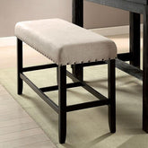 SANIA II Antique Black/Beige Counter Ht. Bench Half Price Furniture