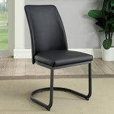 Saskia Dark Gray/Black Side Chair (2/CTN) Half Price Furniture