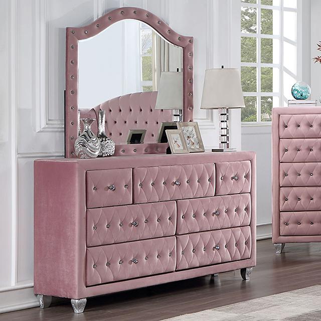 Furniture of America Zohar Dresser In Pink