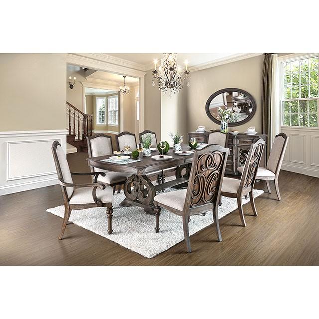 ARCADIA Rustic Natural Tone, Ivory Dining Table  Las Vegas Furniture Stores