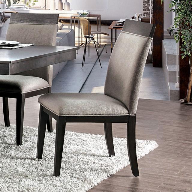 Modoc Espresso/Beige Side Chair (2/CTN)  Las Vegas Furniture Stores