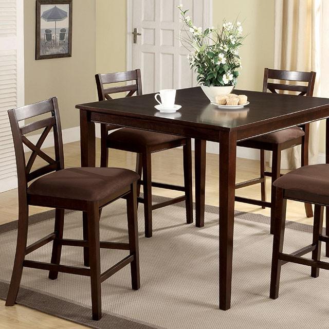 Weston I Espresso 5 Pc. Counter Ht. Table Set  Half Price Furniture