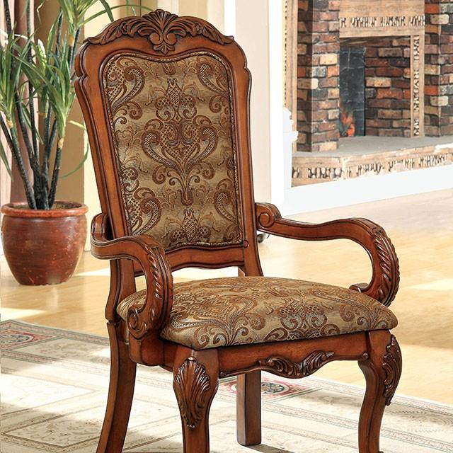 Medieve Antique Oak Arm Chair (2/CTN)  Half Price Furniture
