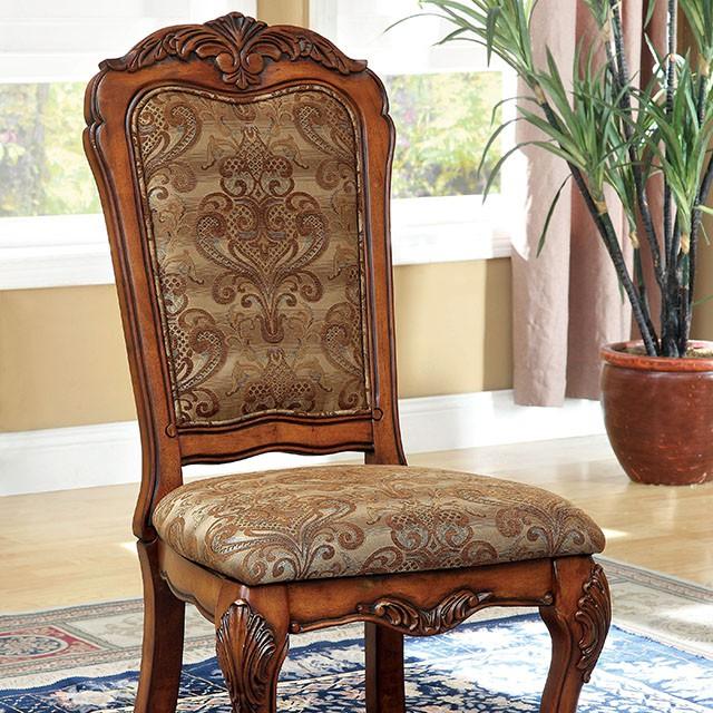 Medieve Antique Oak Side Chair (2/CTN)  Las Vegas Furniture Stores