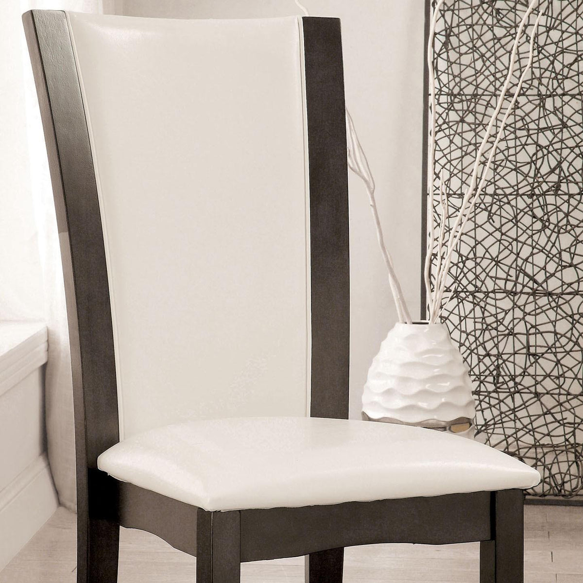 MANHATTAN I Gray/White Side Chair  Las Vegas Furniture Stores