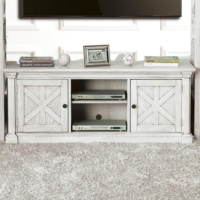 Georgia Antique White 60" TV Stand  Half Price Furniture