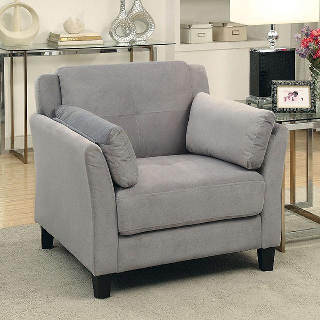 YSABEL Warm Gray Chair, Warm Gray (K/D)  Half Price Furniture
