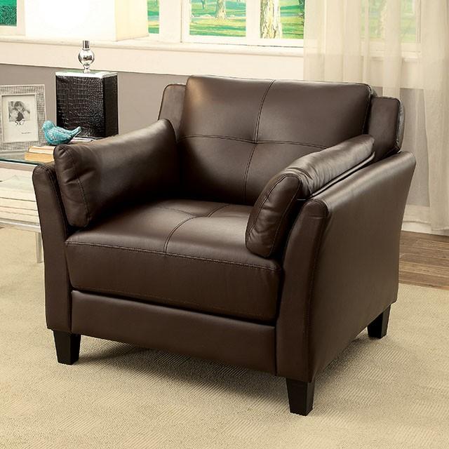 YSABEL Brown Chair, Brown (K/D)  Half Price Furniture