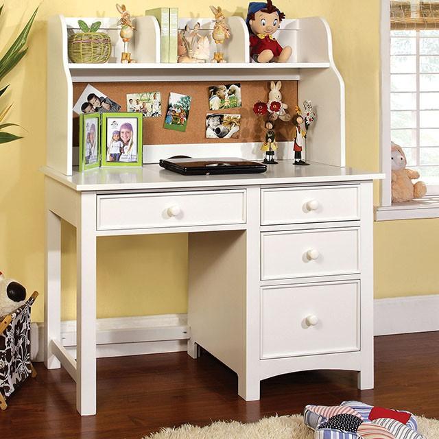 Omnus White Desk  Half Price Furniture