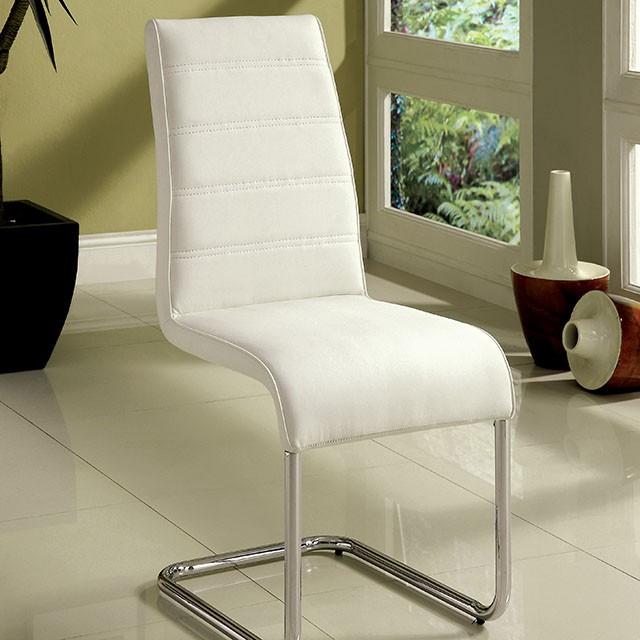 Mauna White Side Chair  Las Vegas Furniture Stores