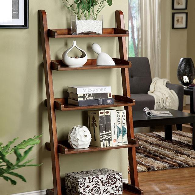 Lugo Antique Oak Ladder Shelf  Half Price Furniture