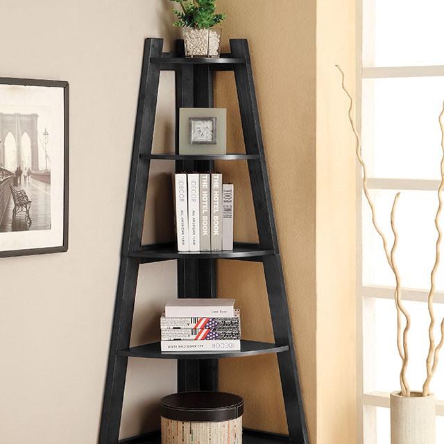 Lyss Black Ladder Shelf  Half Price Furniture