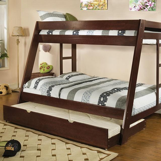 Arizona Dark Walnut Twin/Full Bunk Bed  Half Price Furniture