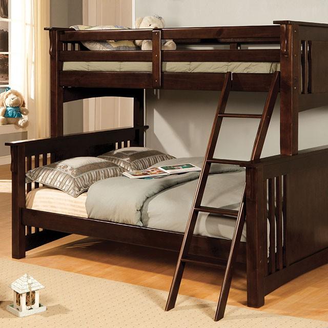 Spring Creek Dark Walnut Twin/Full Bunk Bed  Half Price Furniture
