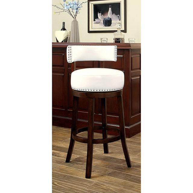 SHIRLEY Dark Oak/White 24" Bar Stool  Half Price Furniture