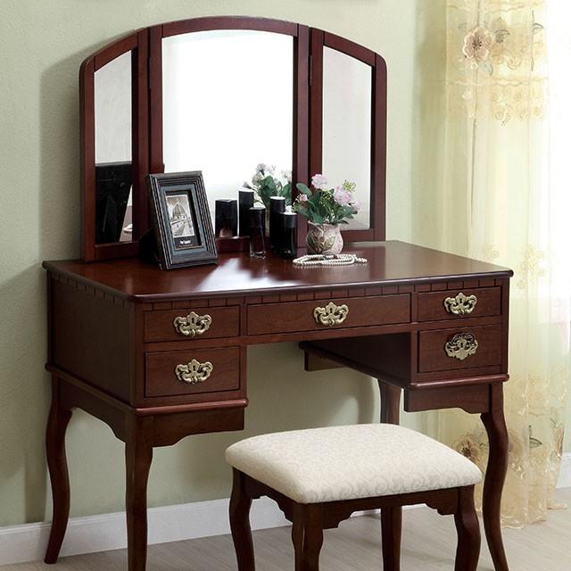 Ashland Cherry Vanity Table  Half Price Furniture
