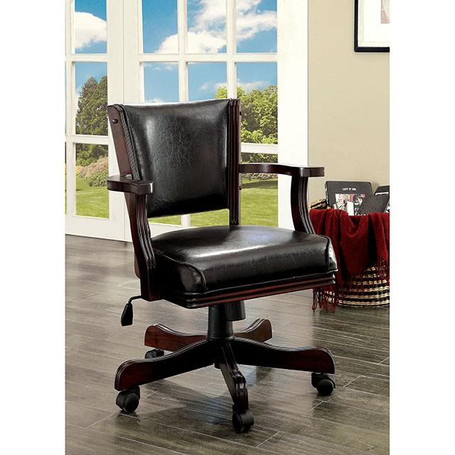 ROWAN Cherry Height-Adjustable Arm Chair  Las Vegas Furniture Stores