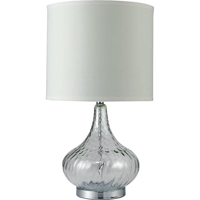 Donna Clear 15"H Glass Clear Table Lamp  Half Price Furniture