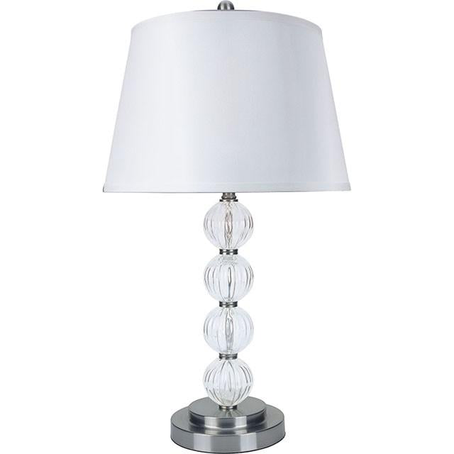 Oona Silver/Clear 30"H Table Lamp (2/CTN) Oona Silver/Clear 30"H Table Lamp (2/CTN) Half Price Furniture