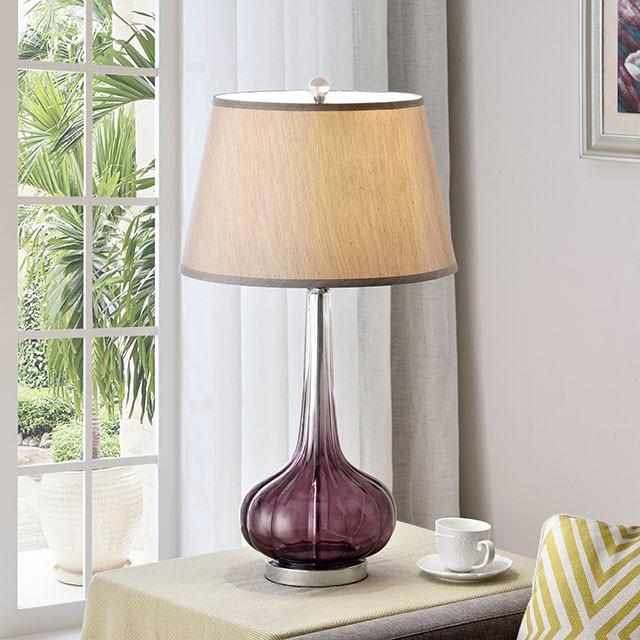 Fay Purple 30"H Table Lamp  Half Price Furniture
