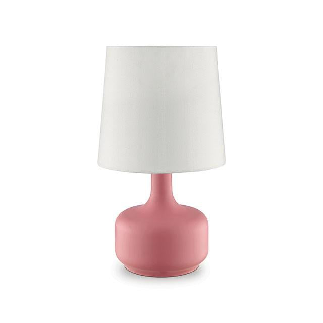 Farah Pink 17"H Matte Pink Table Lamp Farah Pink 17"H Matte Pink Table Lamp Half Price Furniture