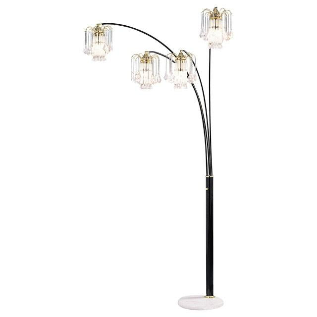 Elouise Black/Gold Arch Lamp  Half Price Furniture