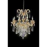 Christiana Gold 35"H Ceiling Lamp Gold, Hanging Crystal Half Price Furniture