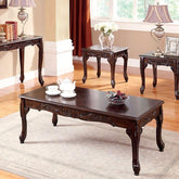 Cheshire Dark Cherry 3 Pc. Coffee Table Set Half Price Furniture