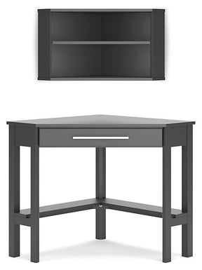 Otaska Home Office Corner Desk with Bookcase - Half Price Furniture