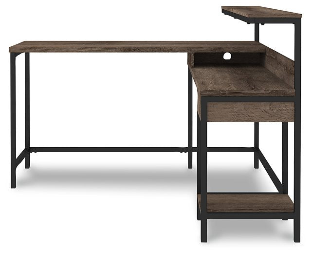 Arlenbry Home Office L-Desk with Storage - Half Price Furniture