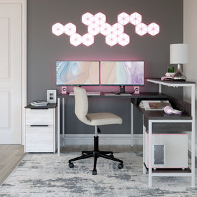 Dorrinson Home Office L-Desk with Storage - Desk - Half Price Furniture