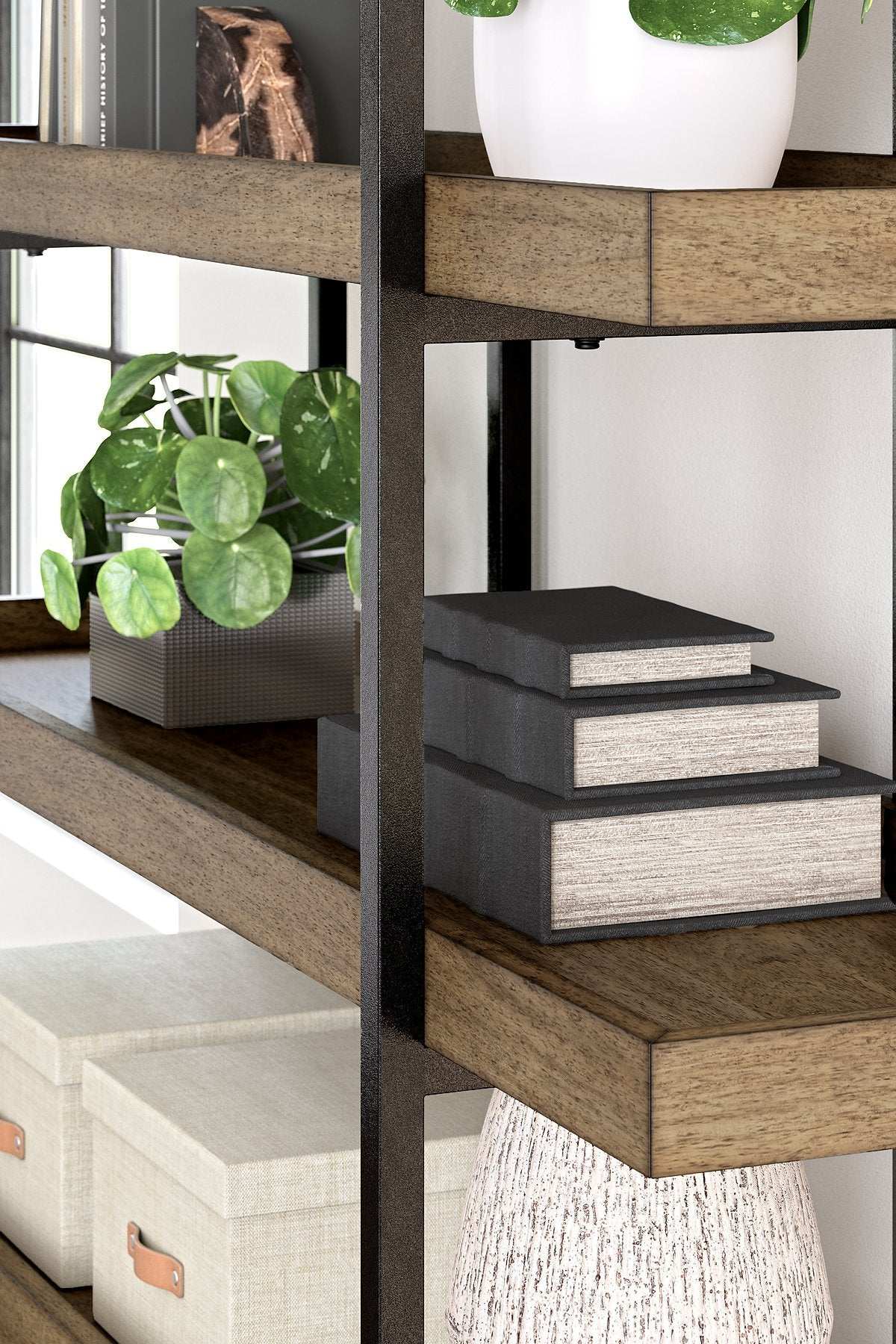Montia 76" Bookcase Half Price Furniture