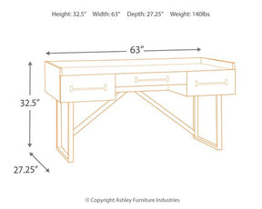 Starmore 63" Home Office Desk Half Price Furniture