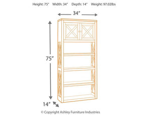 Bolanburg 75" Bookcase - Half Price Furniture