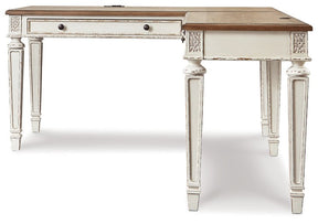 Realyn 2-Piece Home Office Desk Half Price Furniture