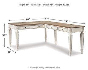 Realyn 2-Piece Home Office Desk Half Price Furniture