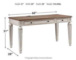Realyn 2-Piece Home Office Desk Half Price Furniture