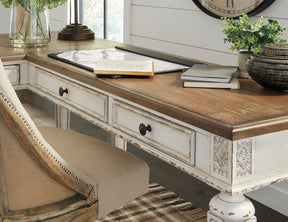 Realyn 2-Piece Home Office Desk Half Price Furniture
