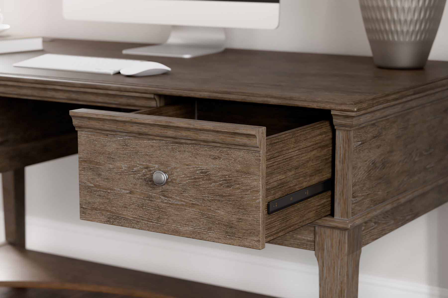 Janismore Home Office Storage Leg Desk - Half Price Furniture