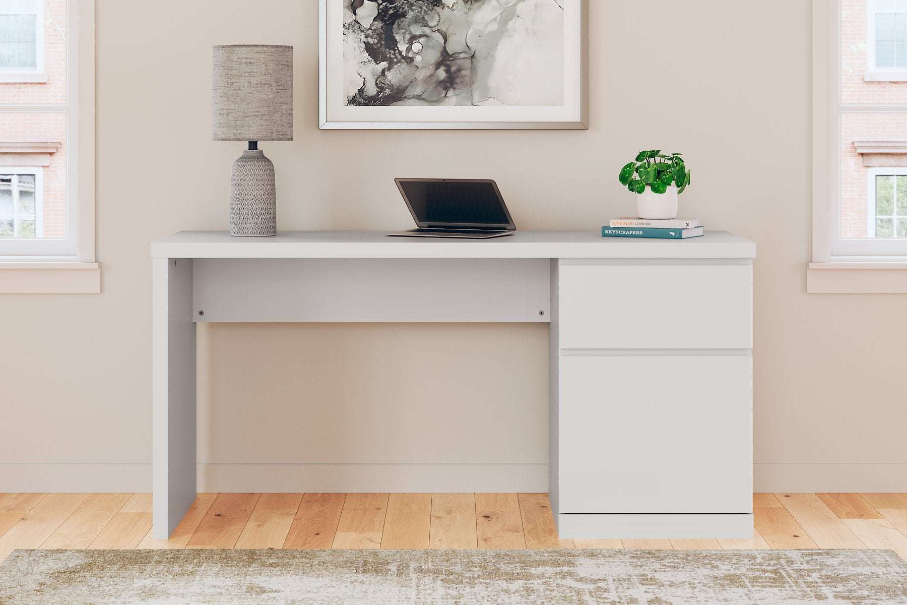 Onita 60" Home Office Desk Half Price Furniture
