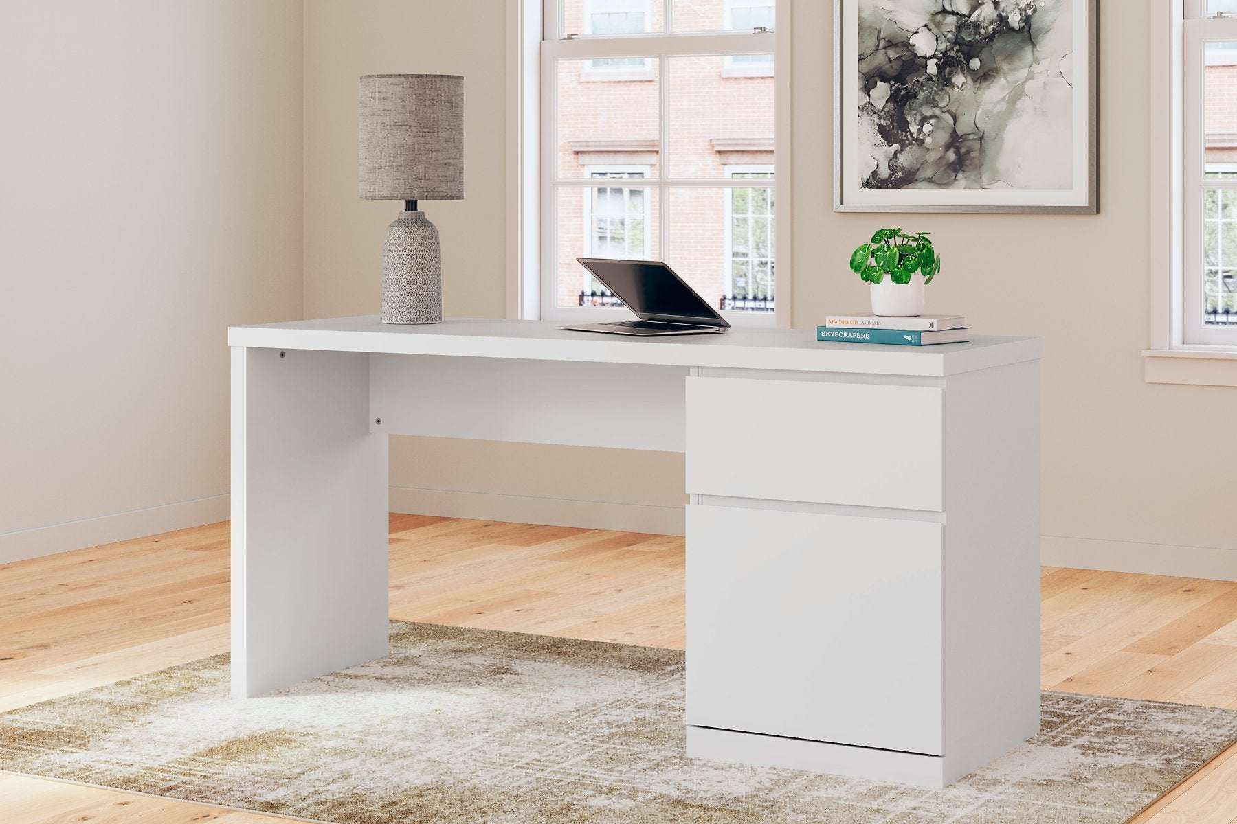 Onita 60" Home Office Desk Half Price Furniture